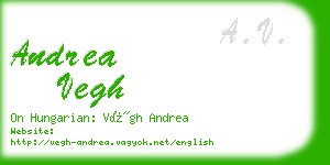 andrea vegh business card